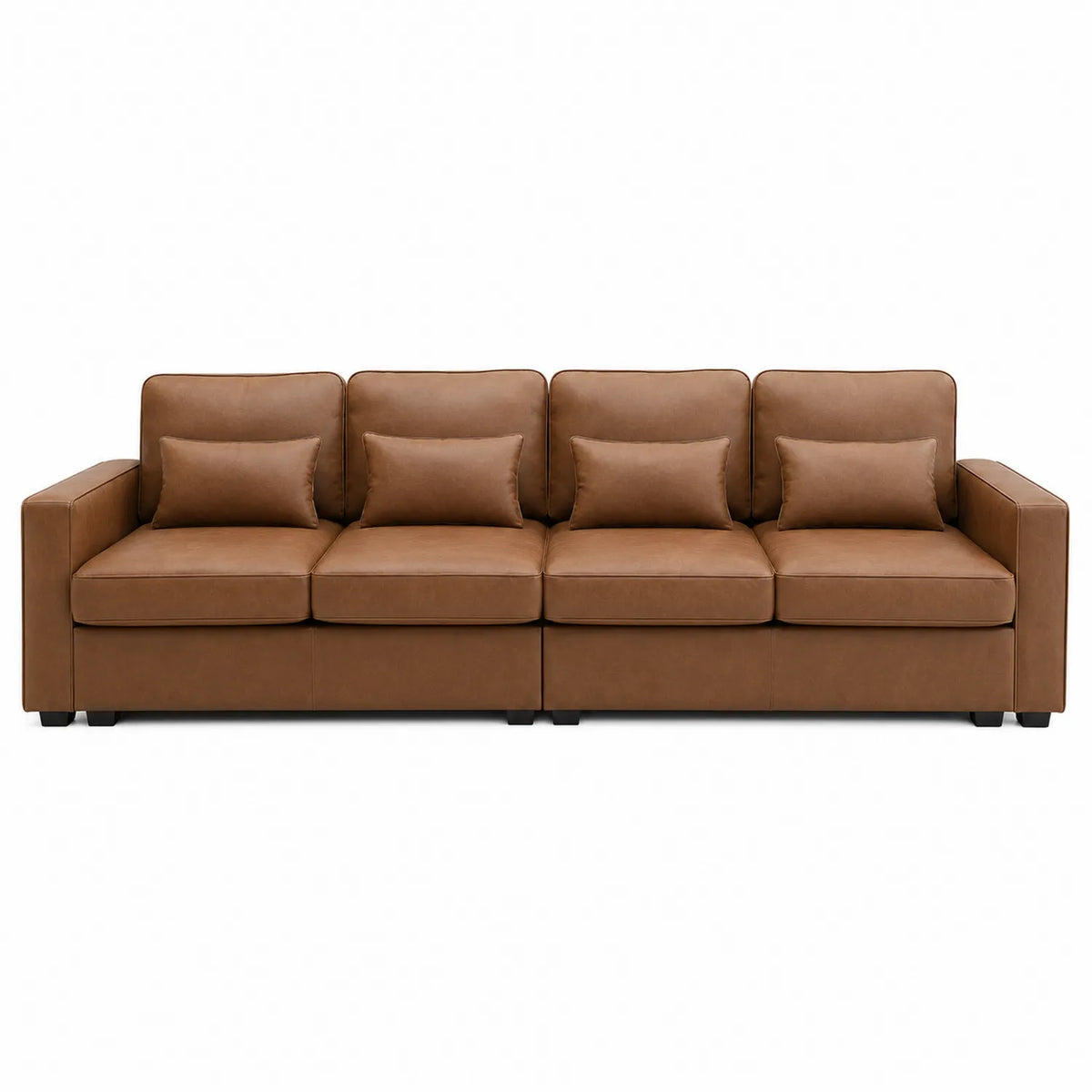 4-Sitzer Sofa Leder Braun