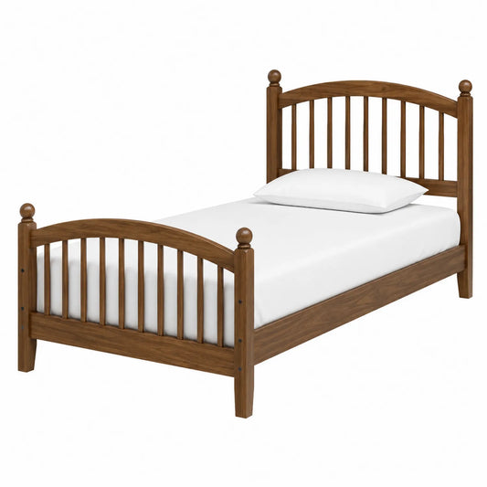 Einzelbett Massivholz Nussbaum 200x90 cm