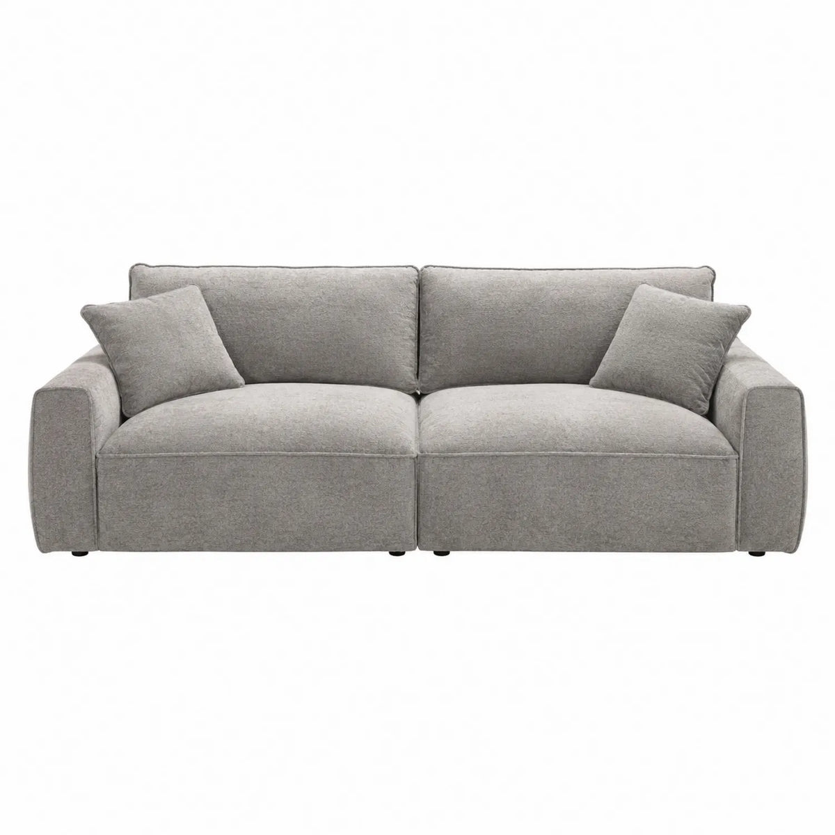 3-Sitzer Sofa Stoff Grau 230 cm