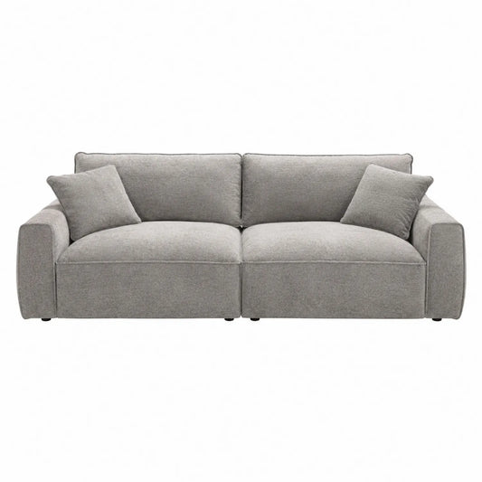 3-Sitzer Sofa Stoff Grau 230 cm