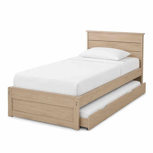 Einzelbett Holz mit Ausziehbett 200x90 cm